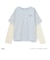 【ESTHER BUNNY】【綿100%】袖レースレイヤードTシャツ