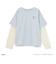 【ESTHER BUNNY】【綿100%】袖レースレイヤードTシャツ
