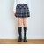 【起毛】ベルト付チェックプリーツスカート