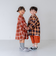 【リンク】オンブレチェックエンブレム刺繍シャツ
