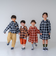 【リンク】オンブレチェックエンブレム刺繍シャツ