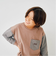 袖ポケット布帛ワイドロンT
