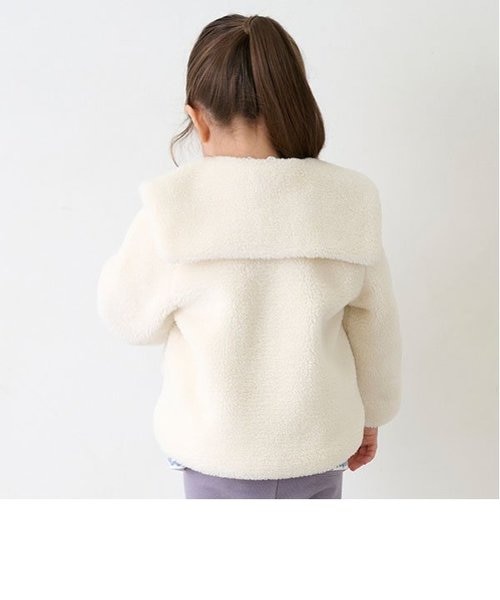 軽ふわ】セーラーカラーボアジャケット｜プティマインの通販｜&mall