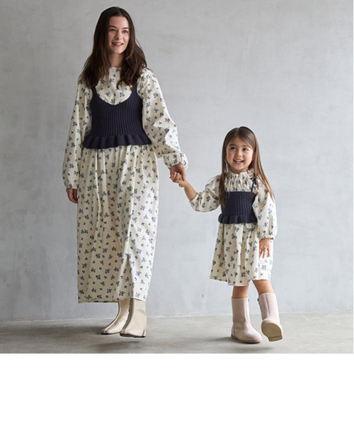 花柄ワンピース リンク】花柄ワンピースビスチェセット｜プティマインの通販｜&mall