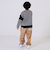 【パパもおそろい】kidsボーダー肩切替ビッグロンT