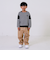 【パパもおそろい】kidsボーダー肩切替ビッグロンT