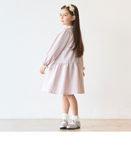 長袖OP＋スカラップジャケットセット｜プティマインの通販｜&mall