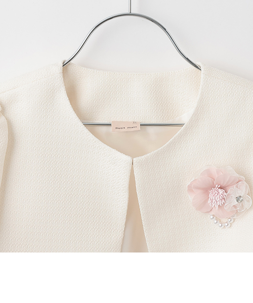 長袖OP＋スカラップジャケットセット｜プティマインの通販｜&mall