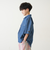 デニムワイドドロップショルダー5分袖シャツ