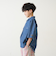 デニムワイドドロップショルダー5分袖シャツ
