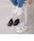 ワンポイント刺しゅうメッシュ上履き