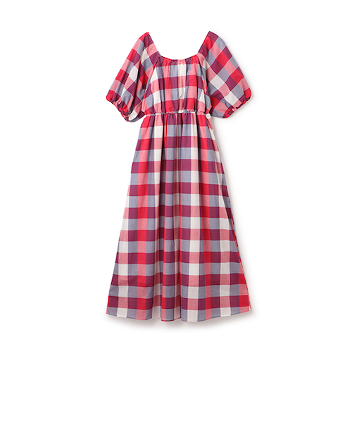 リンク】肩あきチェックワンピース｜プティマインの通販｜&mall