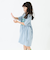 ロゴプリントシャーリング半袖ワンピ