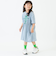 ロゴプリントシャーリング半袖ワンピ