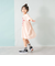ロゴプリントシャーリング半袖ワンピ