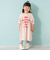 ロゴプリントシャーリング半袖ワンピ