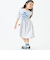 ロゴプリントシャーリング半袖ワンピ