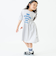 ロゴプリントシャーリング半袖ワンピ