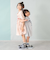 ロゴプリントシャーリング半袖ワンピ