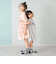 ロゴプリントシャーリング半袖ワンピ