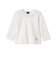 【オーガニック】フリル衿長袖Tシャツ