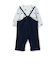 【POLO BCS】モチーフ長袖サロペット