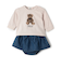 【POLO BCS】クマグラフィック長袖T+スカパンセット