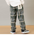カットツイルテーパード柄パンツ