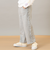 サイドフリル裏毛ワイドパンツ　