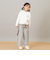 サイドフリル裏毛ワイドパンツ　