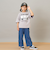 サイドフリル裏毛ワイドパンツ　