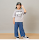 サイドフリル裏毛ワイドパンツ　