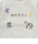 ロゴモチーフ接結長袖Tシャツ