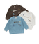 ロゴモチーフ接結長袖Tシャツ
