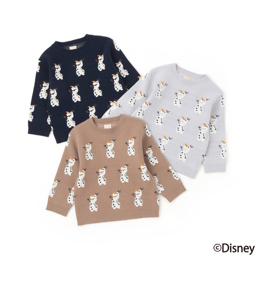 Disney】オラフ/総柄ニット｜プティマインの通販｜&mall（アンドモール