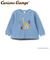 【おさるのジョージ】接結アップリケ長袖Tシャツ