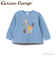 【おさるのジョージ】接結アップリケ長袖Tシャツ