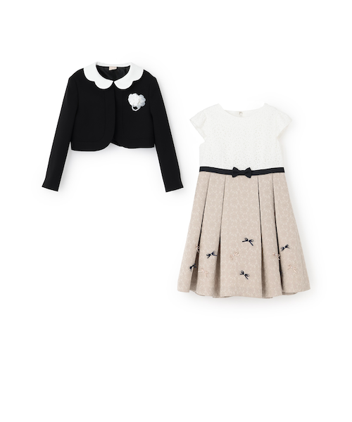 フォーマル】ジャガードリボンOP+衿つきJKセット｜プティマインの通販