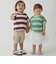 【WEB限定カラーあり/食品防汚】ボーダー半袖Tシャツ