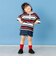 鹿の子ボーダーヘンリービック半袖ポロ