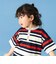 鹿の子ボーダーヘンリービック半袖ポロ