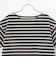 ボーダーペプラム半袖Tシャツ