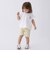 【プティプラ】アルファベット袖フリルTシャツ