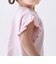 【プティプラ】アルファベット袖フリルTシャツ
