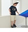 【接触冷感】くま旅アップリケ半袖Tシャツ