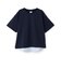 裾レイヤード風ワイドシルエット半袖Tシャツ