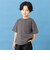 背面異素材切替ワイドシルエット半袖Tシャツ