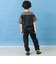 背面異素材切替ワイドシルエット半袖Tシャツ