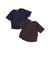 背面異素材切替ワイドシルエット半袖Tシャツ