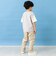 袖異素材ワイドシルエット半袖Tシャツ